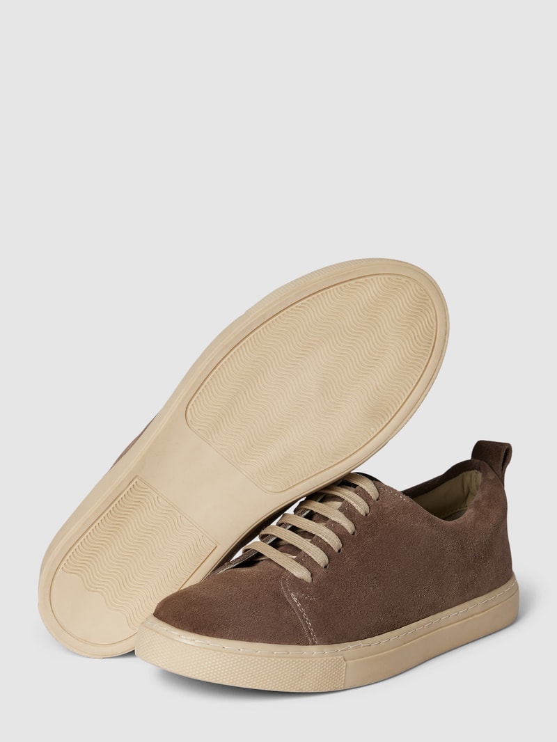 Sneaker aus Leder in hellbraun