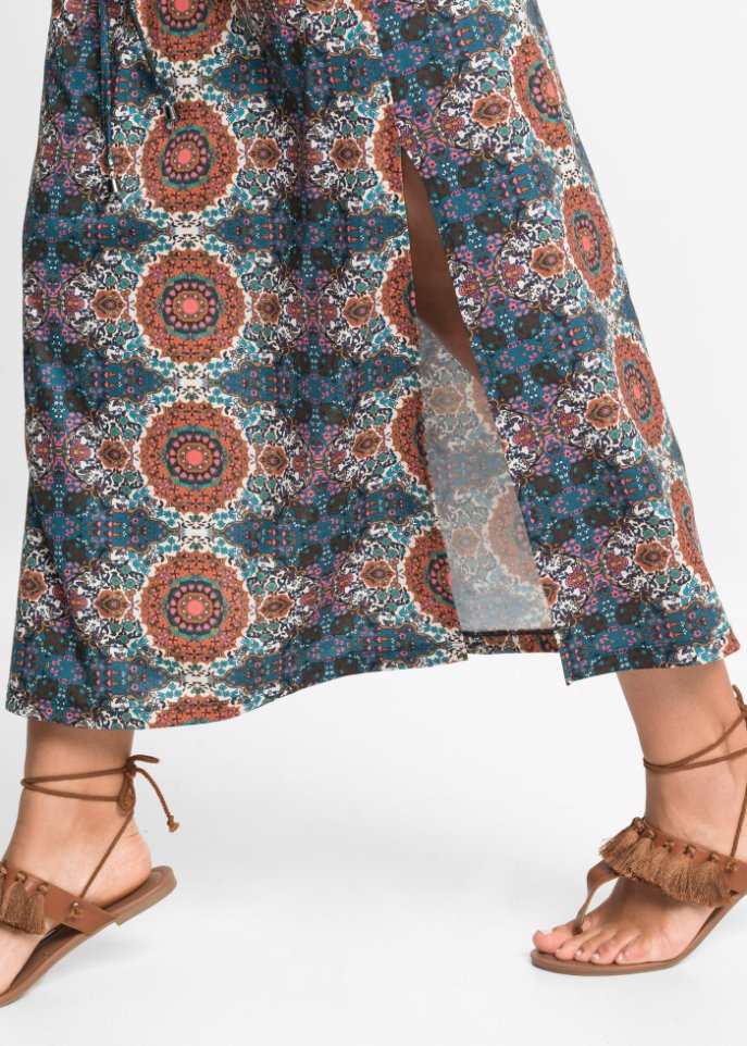 Maxikleid mit Seitenschlitzen