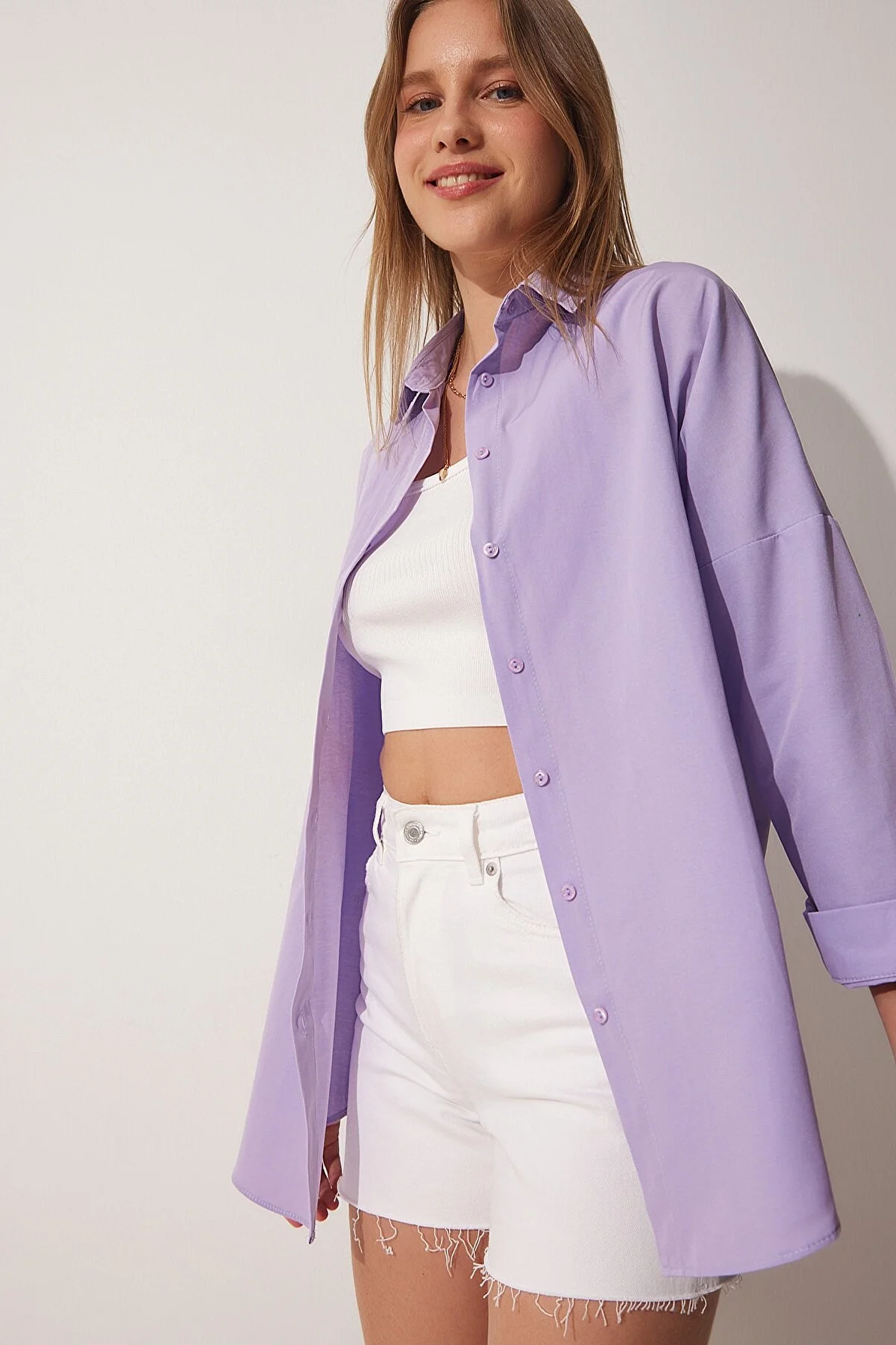 Happiness İstanbul  Hemd - Rosa - Oversized