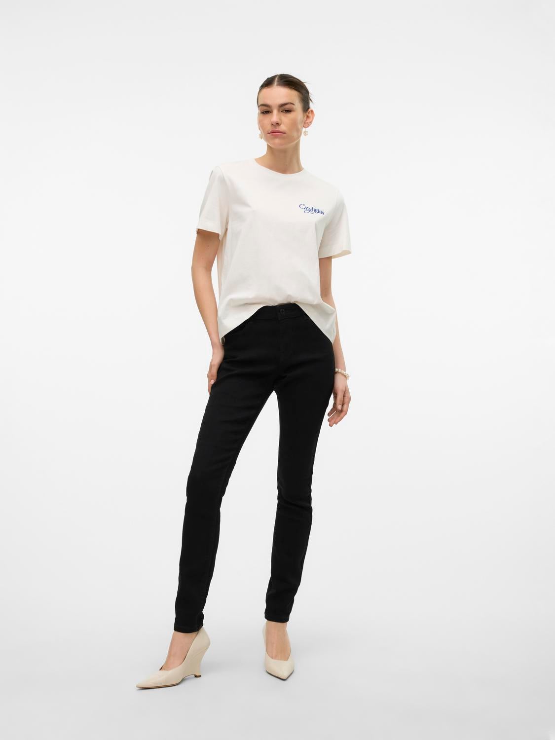VMELLY Mid Rise Skinny Fit Jeans