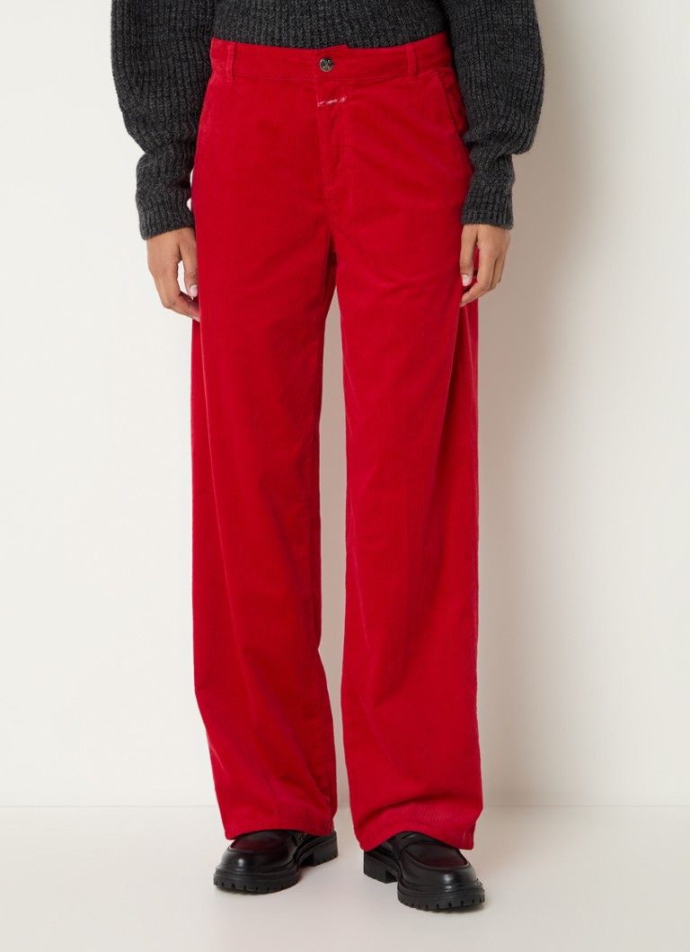 CLOSED Jurdy mid-waist straight-fit corduroy trousers with side pockets