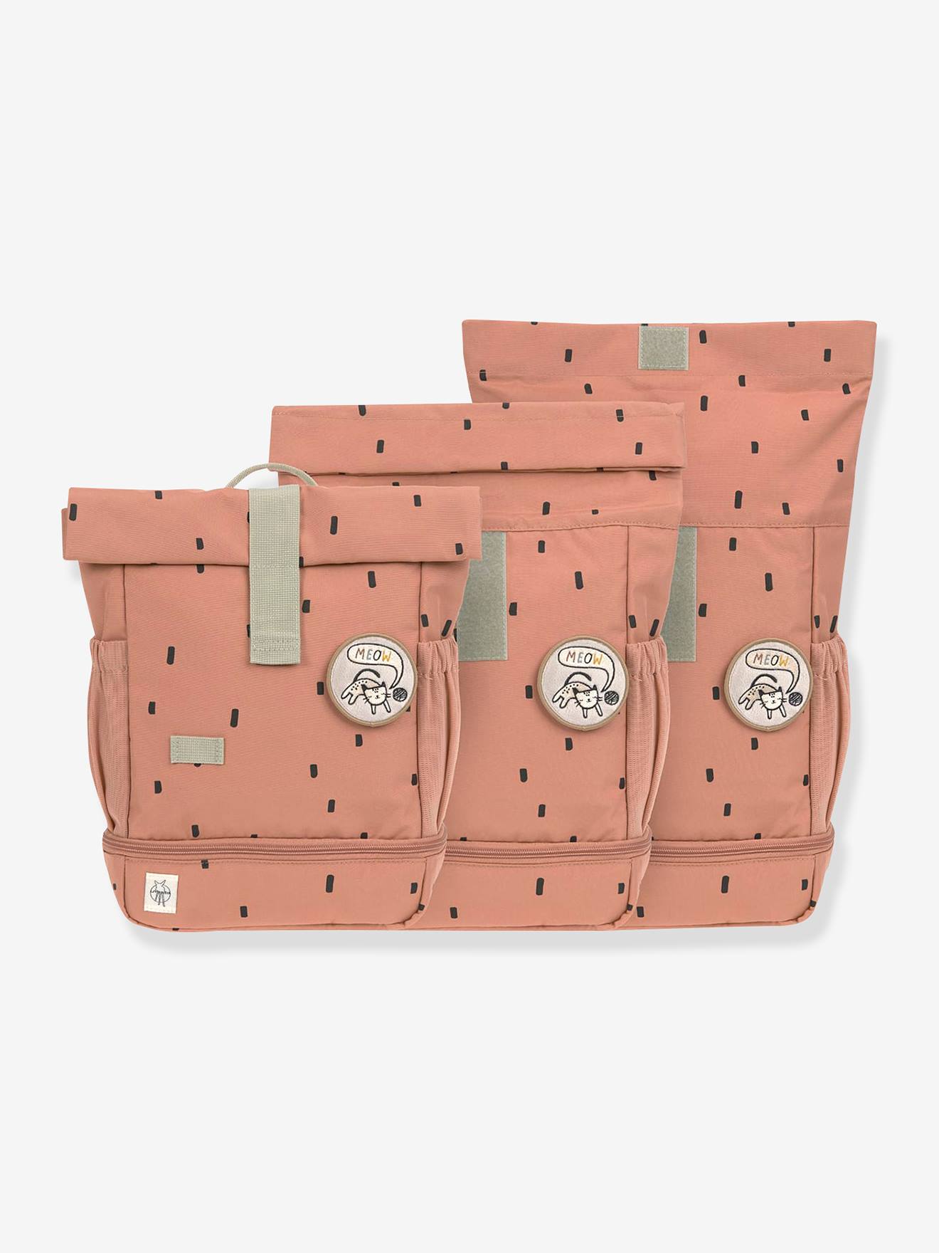 Mini sac à dos LÄSSIG Rolltop Happy Prints caramel