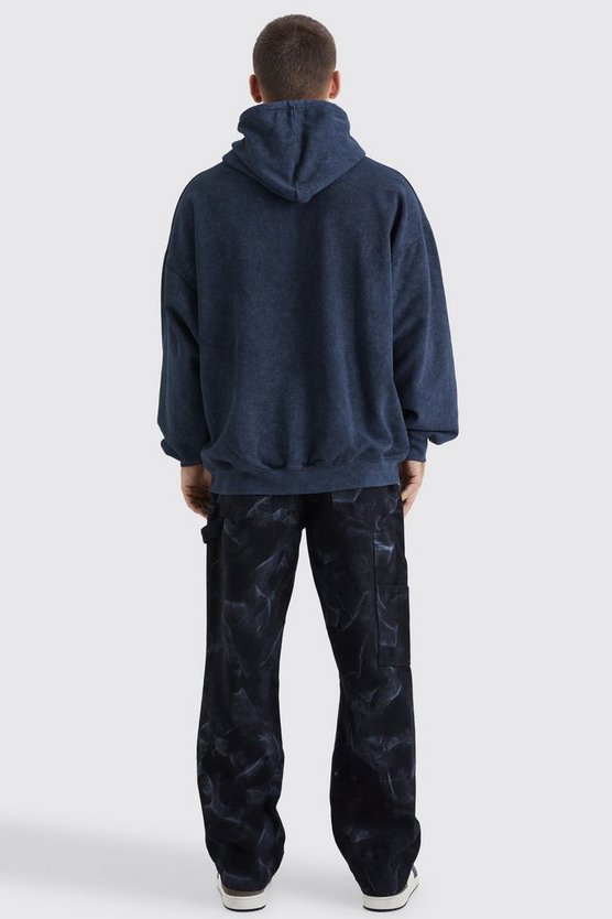 Oversize Hoodie mit Pour Homme Print