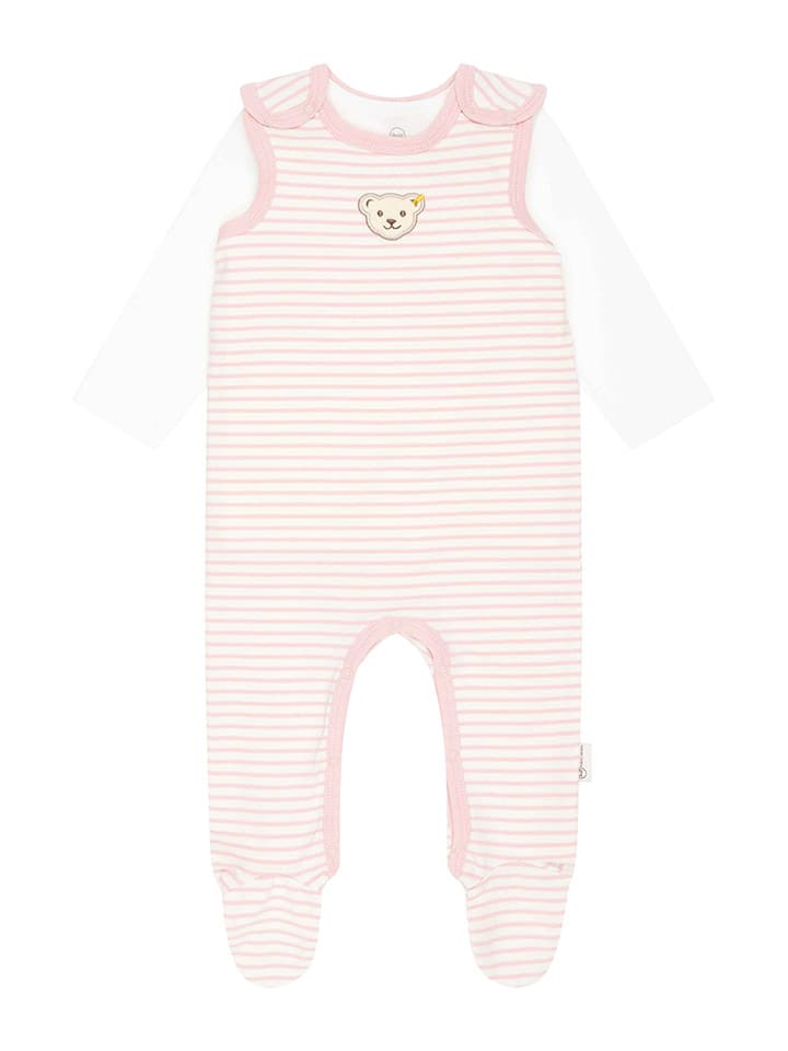 Steiff 2tlg. Outfit in Weiß/ Rosa günstig kaufen