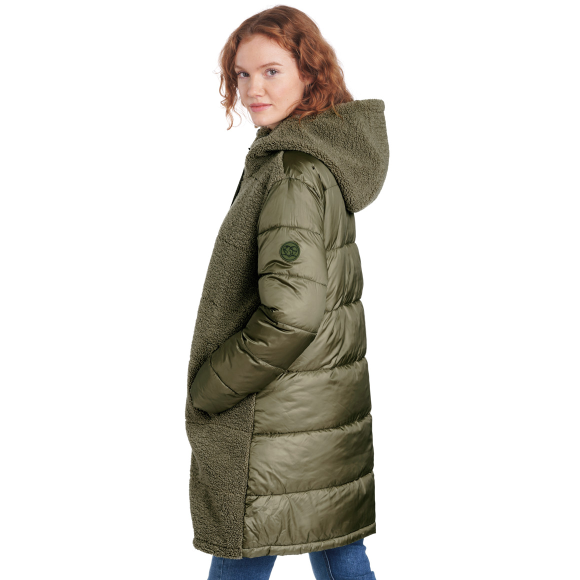 Damen Teddyjacke mit gestepptem Rücken