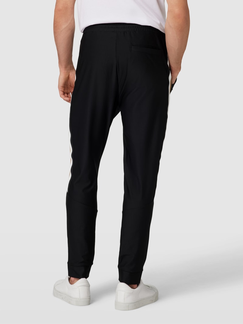 Sweatpants mit elastischem Bund Modell 'Hicon' in schwarz
