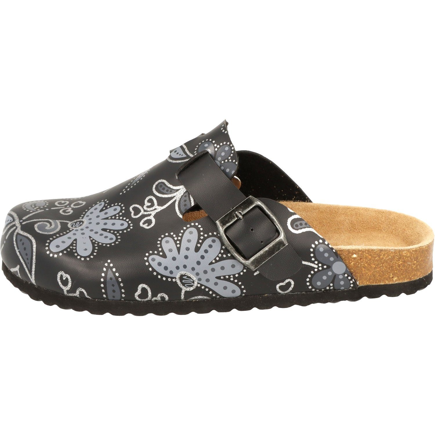 SUPERSOFT Damen Schuhe Komfort Hausschuhe Lederfußbett 276-155 Clog Lederfußbett