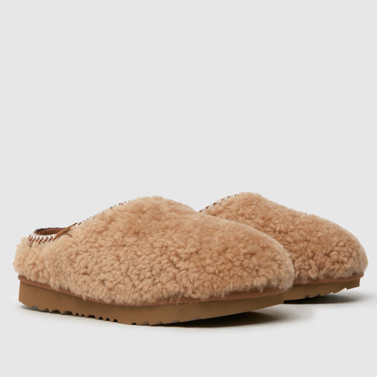 UGG kastanjebruna tasman maxi lockiga juniortofflor