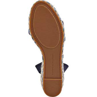 Tommy Hilfiger Colorful Wedge Satin Sandal in blau