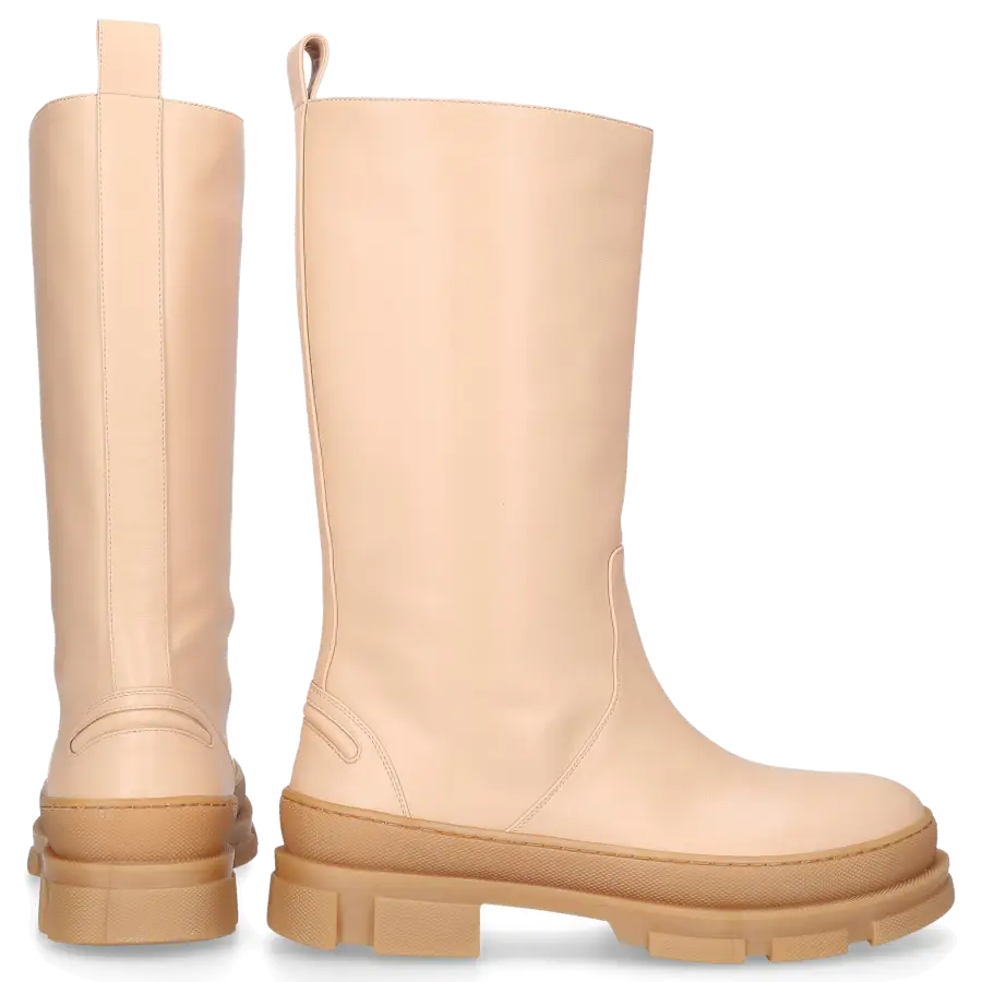 Bettina Vermillon - Stiefel MARIE Kalbsleder - beige