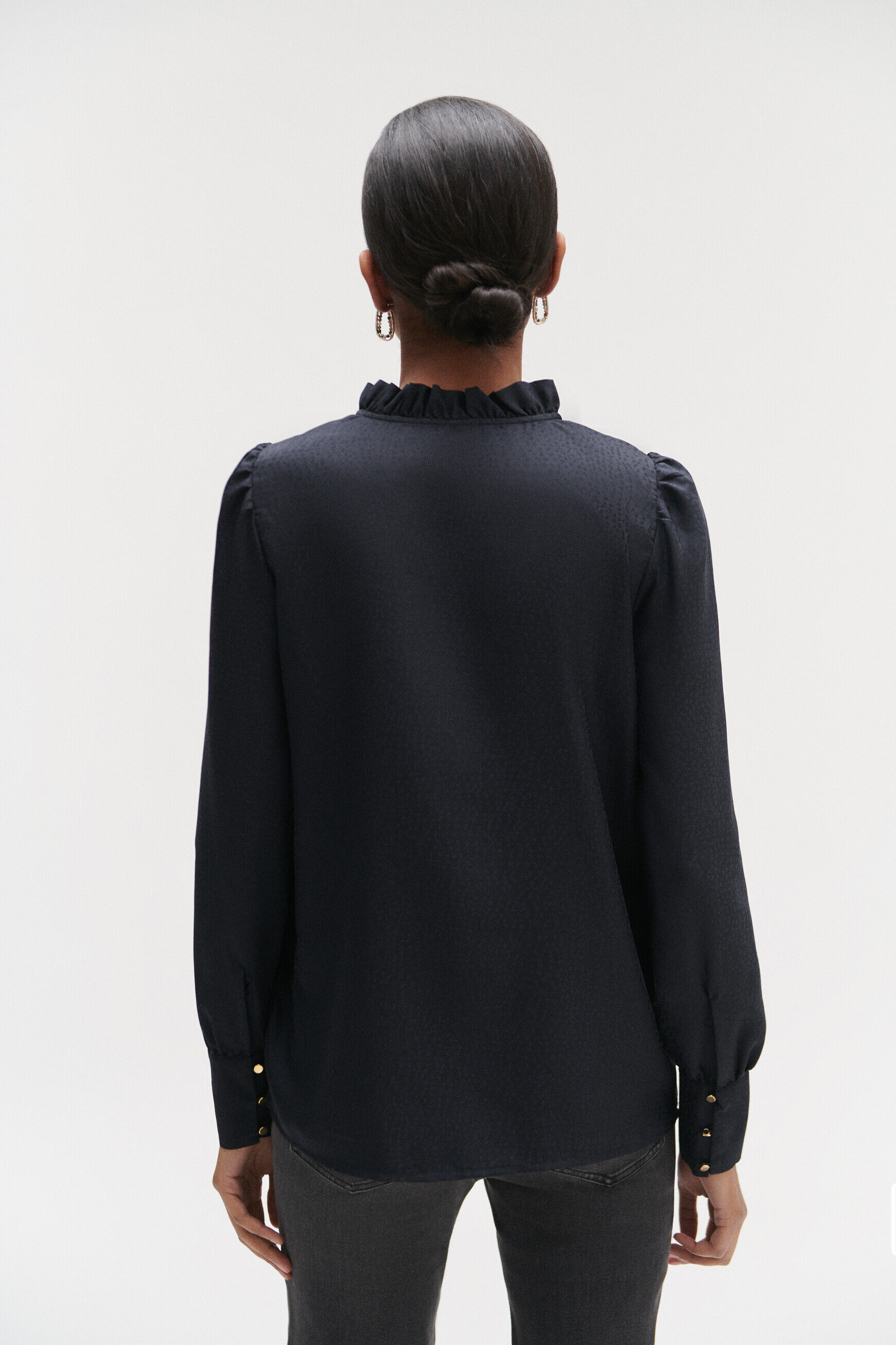 chemisier nao bleu marine femme