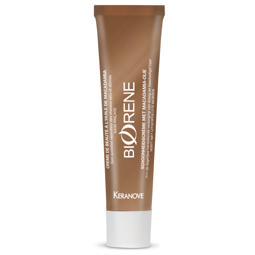 Biorene Crème de beauté à l'huile de Macadamia Soin réparateur des cheveux secs et abîmés