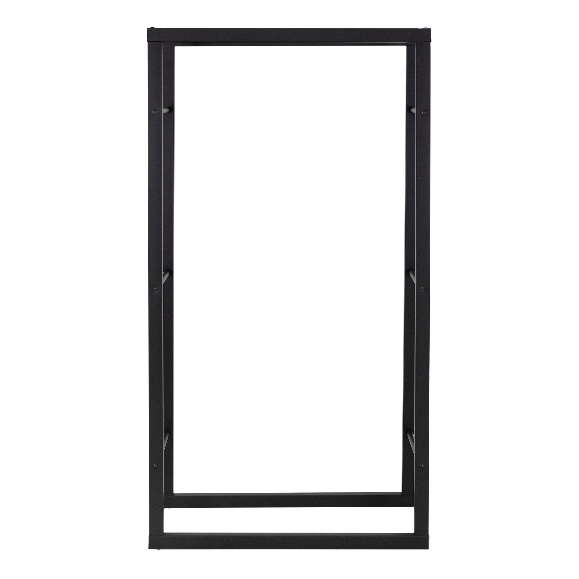 ML-DESIGN Kaminholzregal Brennholzregal Holzaufbewahrung Kaminholzständer Kaminholzhalter, BxTxH:25x80x150 cm, Schwarz 80x150x25cm rechteckig Metall Innen/Außen