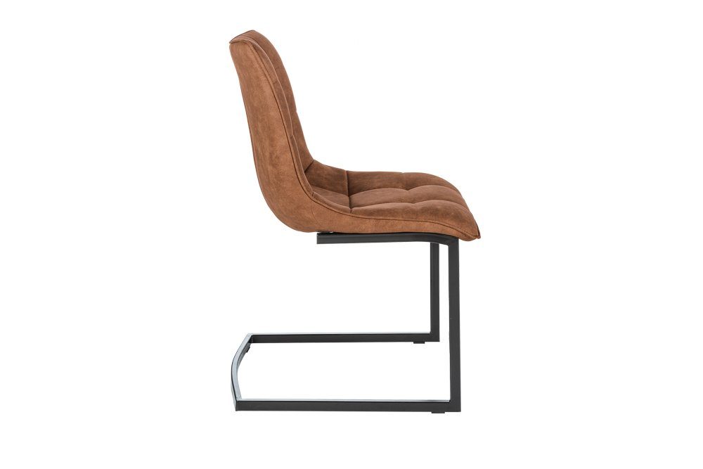 riess-ambiente Freischwinger MIAMI hellbraun, Esszimmer · Microfaser · Metall · Industrial