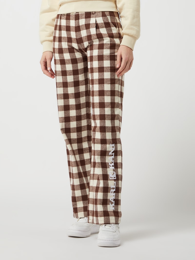 Stoffhose aus Flanell  in sand