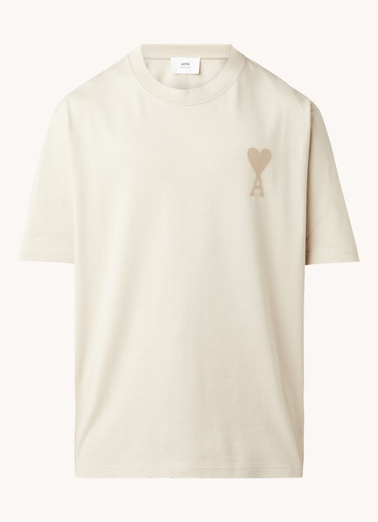 Tricou AMI Paris din bumbac organic cu logo brodat