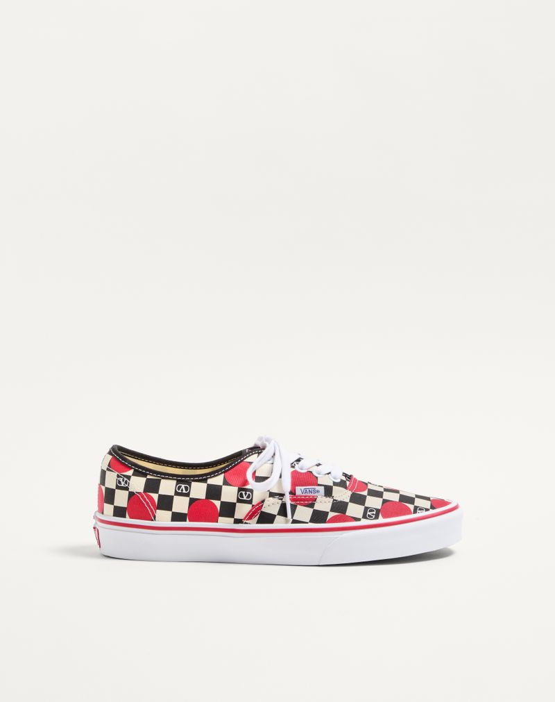 Valentino Garavani og Vans Low-Top Sneaker i stof med V-logo skakbrætprint og polkaprikker