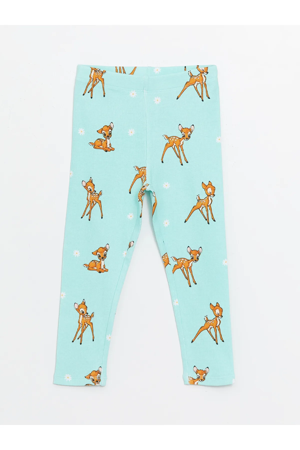 LC Waikiki  2-teiliges Set aus bedrucktem T-Shirt und Leggings für Babys mit Rundhalsausschnitt und Bambi-Motiv