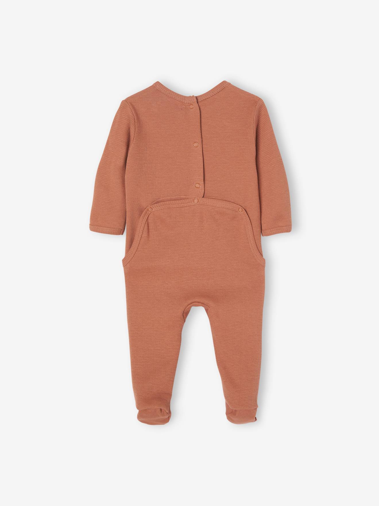 Vertbaudet 2er-Pack Baby Strampler Oeko-Tex - braun