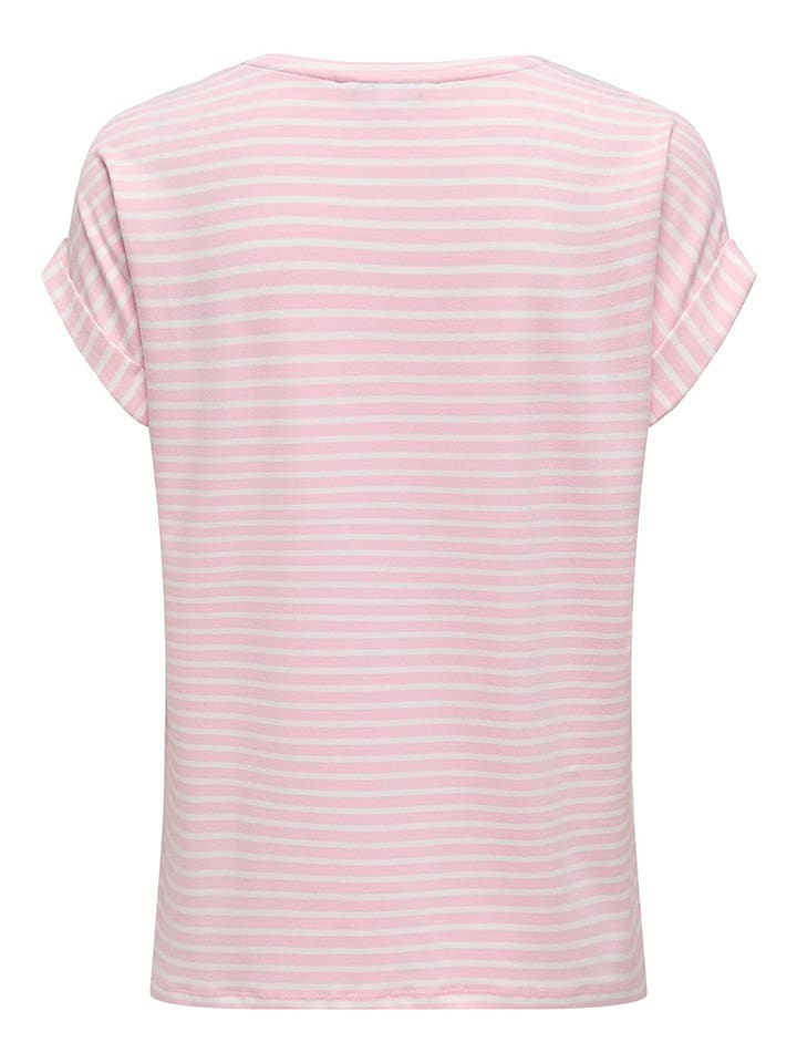 ONLY Shirt in Rosa/ Weiß günstig kaufen