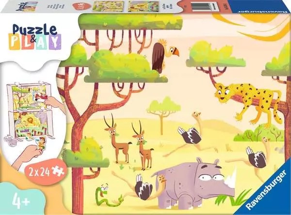 Kinderpuzzle ab 4 Jahren - Safari-Zeit - 24 Teile