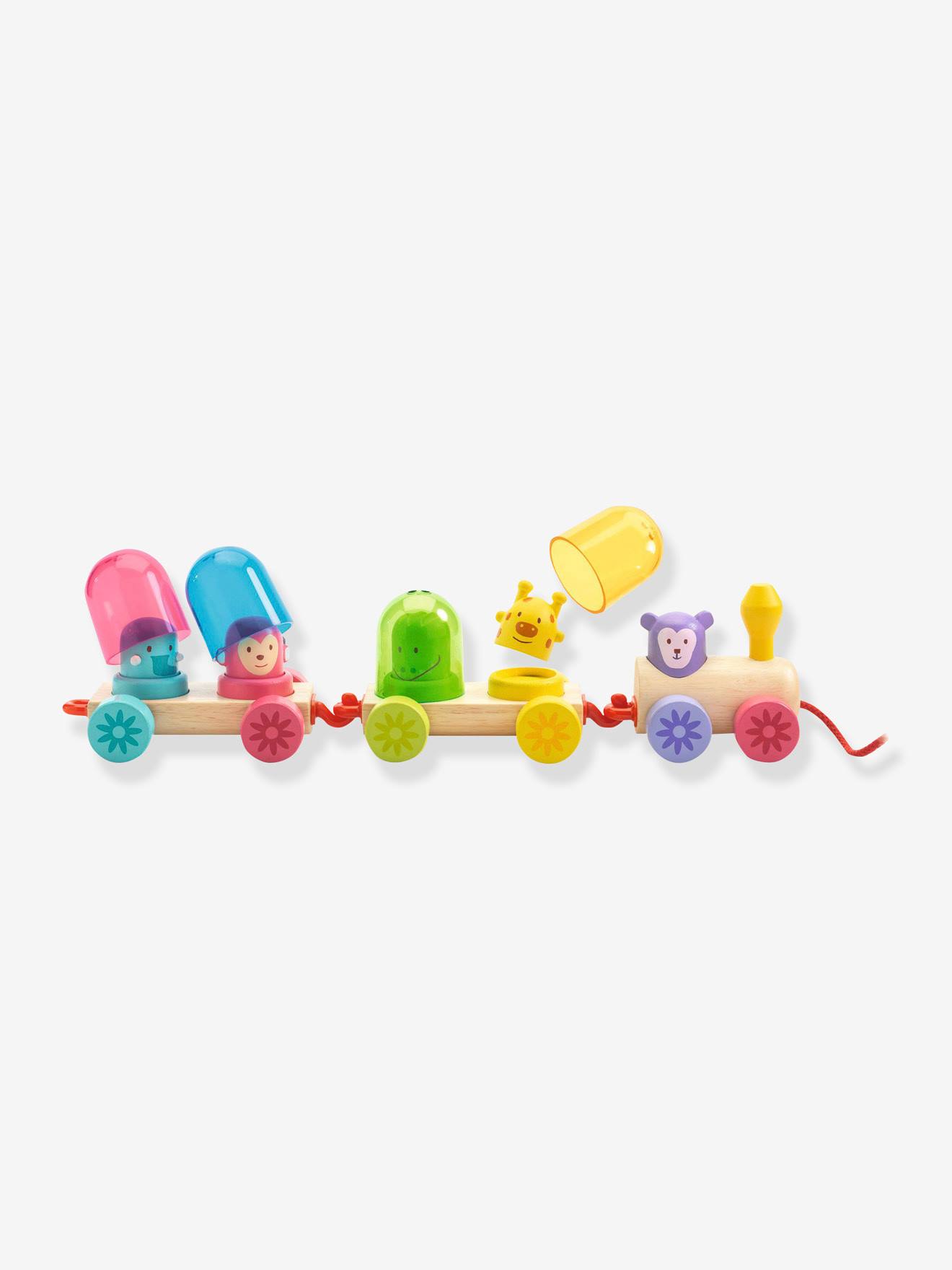 Jouet à tirer Rainbow Train DJECO beige
