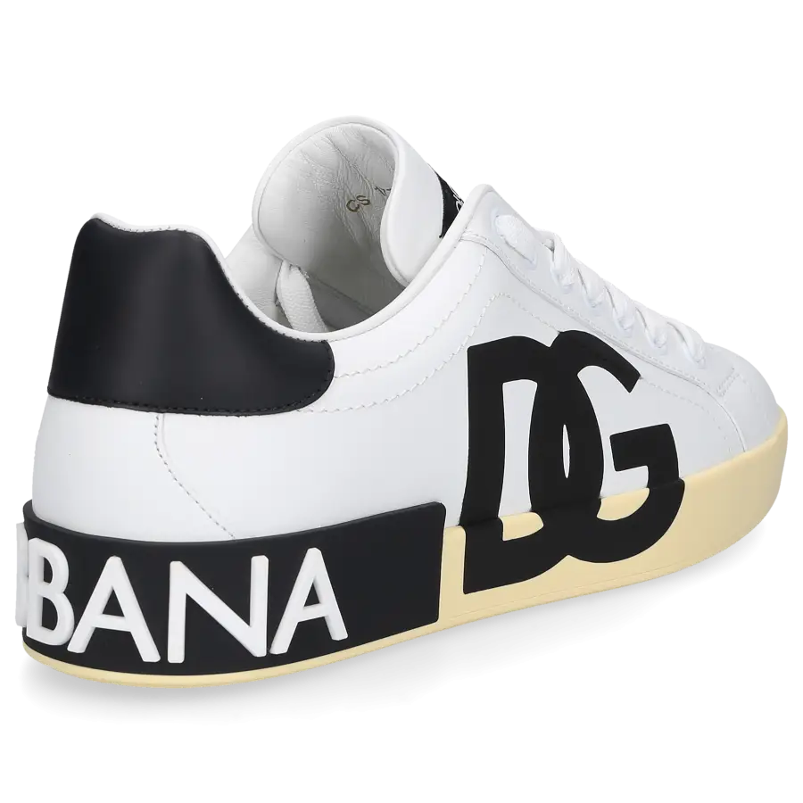 Dolce & Gabbana - Sneaker low PORTOFINO Kalbsleder - weiß