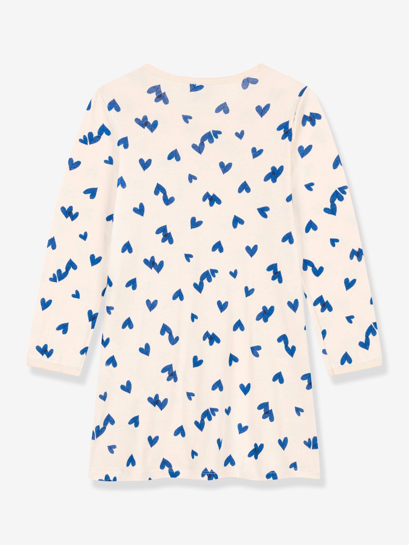 Chemise de nuit coeur en coton PETIT BATEAU beige