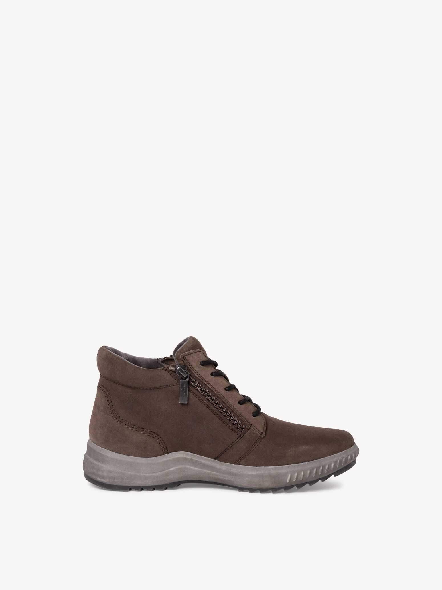 Bottine en cuir - gris