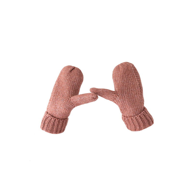 Votter pudderrosa, mohair-look