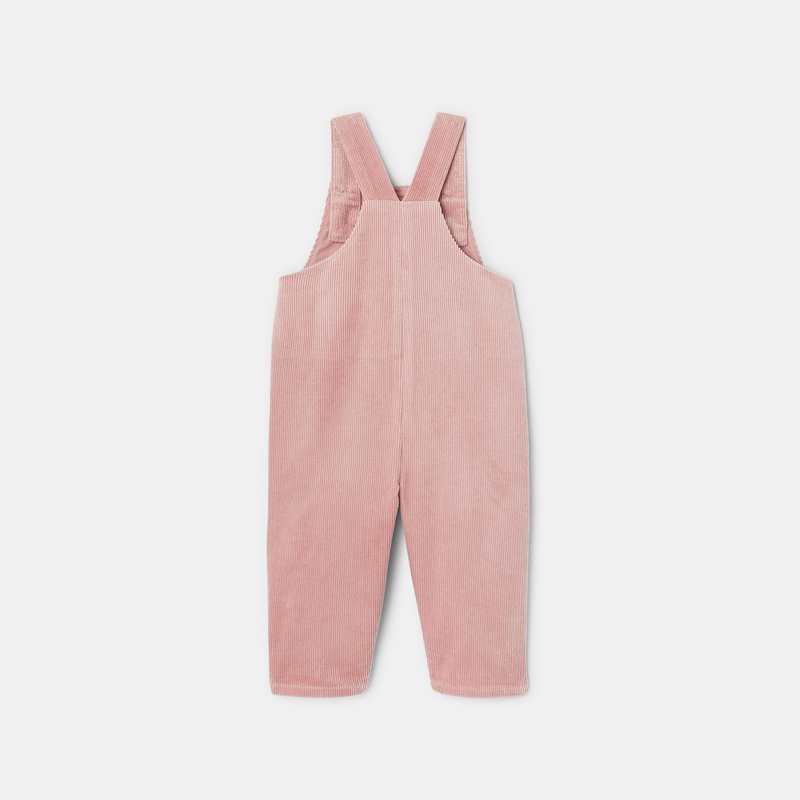Salopette en velours côtelé rose mixte Absorba