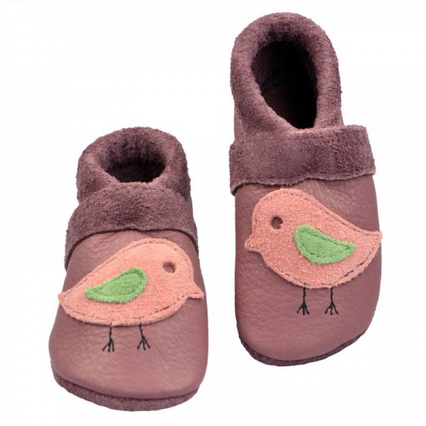 Pantolinos ~ Vogel ~ rosa/hellgrün