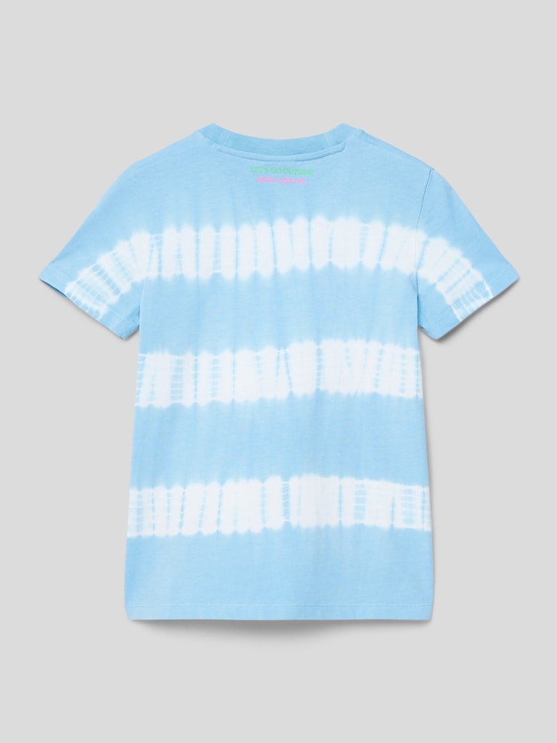 T-Shirt im Batik-Look in hellblau