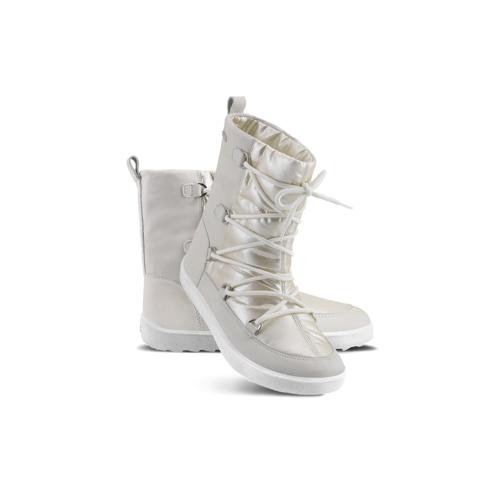 Be Lenka Snowfox Woman White weiße Barfuß-Schneestiefel
