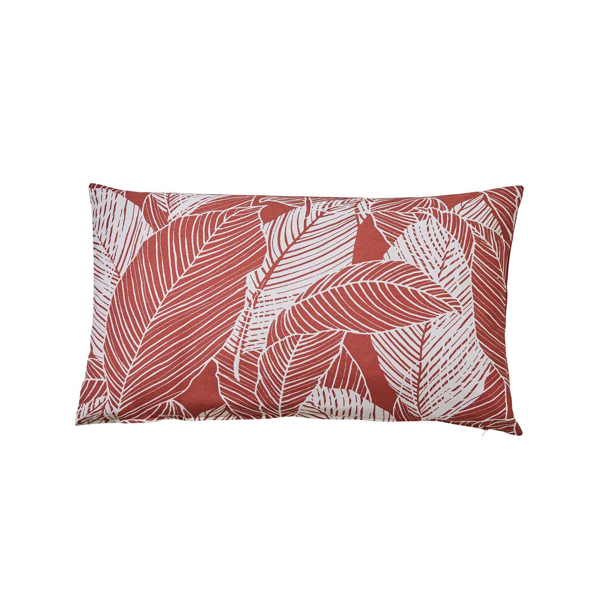 Housse de coussin carrée imprimé feuillage