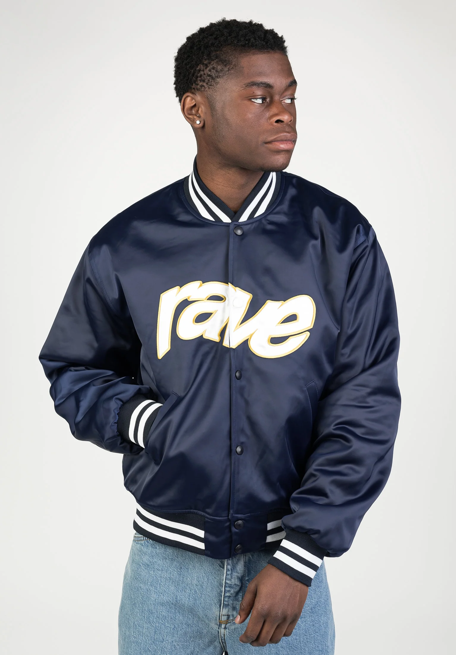 Rave Vortex Logo Satin Jacket