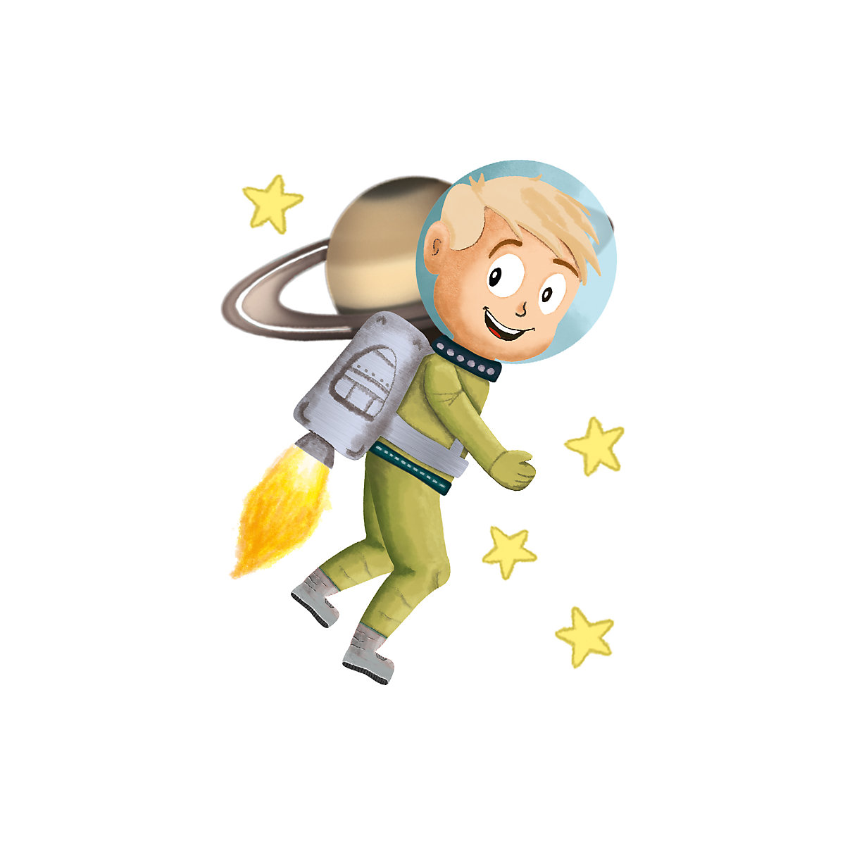 Mini-Tattoos Rakete & Planeten, 24 Stück