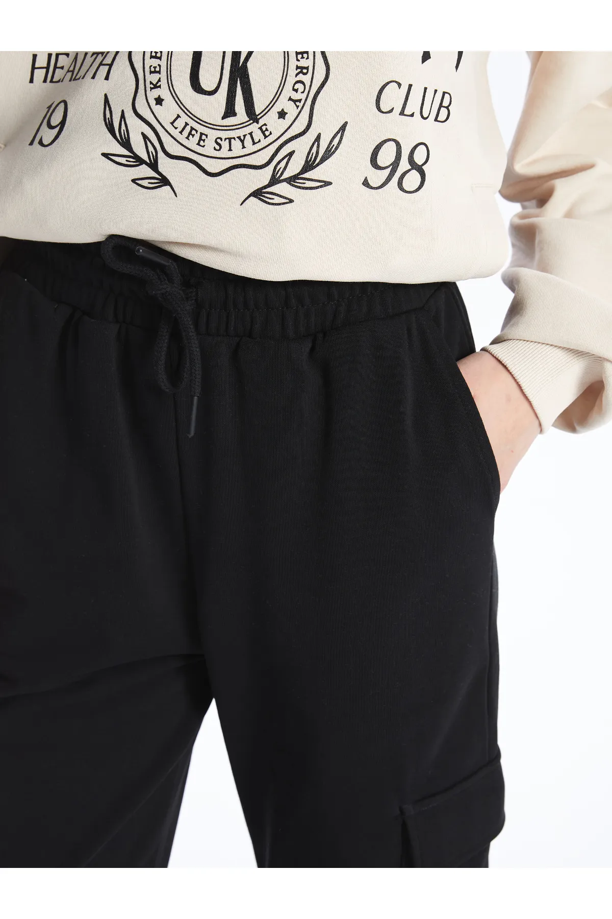 LC Waikiki  Einfarbige Jogger-Jogginghose für Damen mit elastischem Bund
