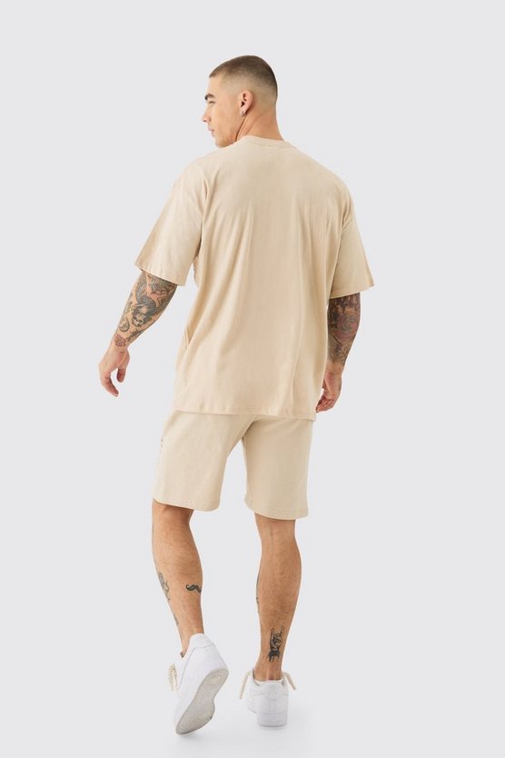 Oversize Shorts-Set mit Wyoming Print