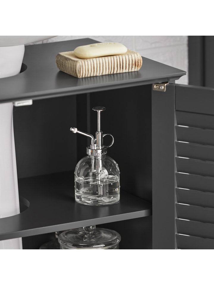 SoBuy Waschbeckenunterschrank in Dunkelgrau - (B)60 x (H)58 x (T)35cm günstig kaufen onesize