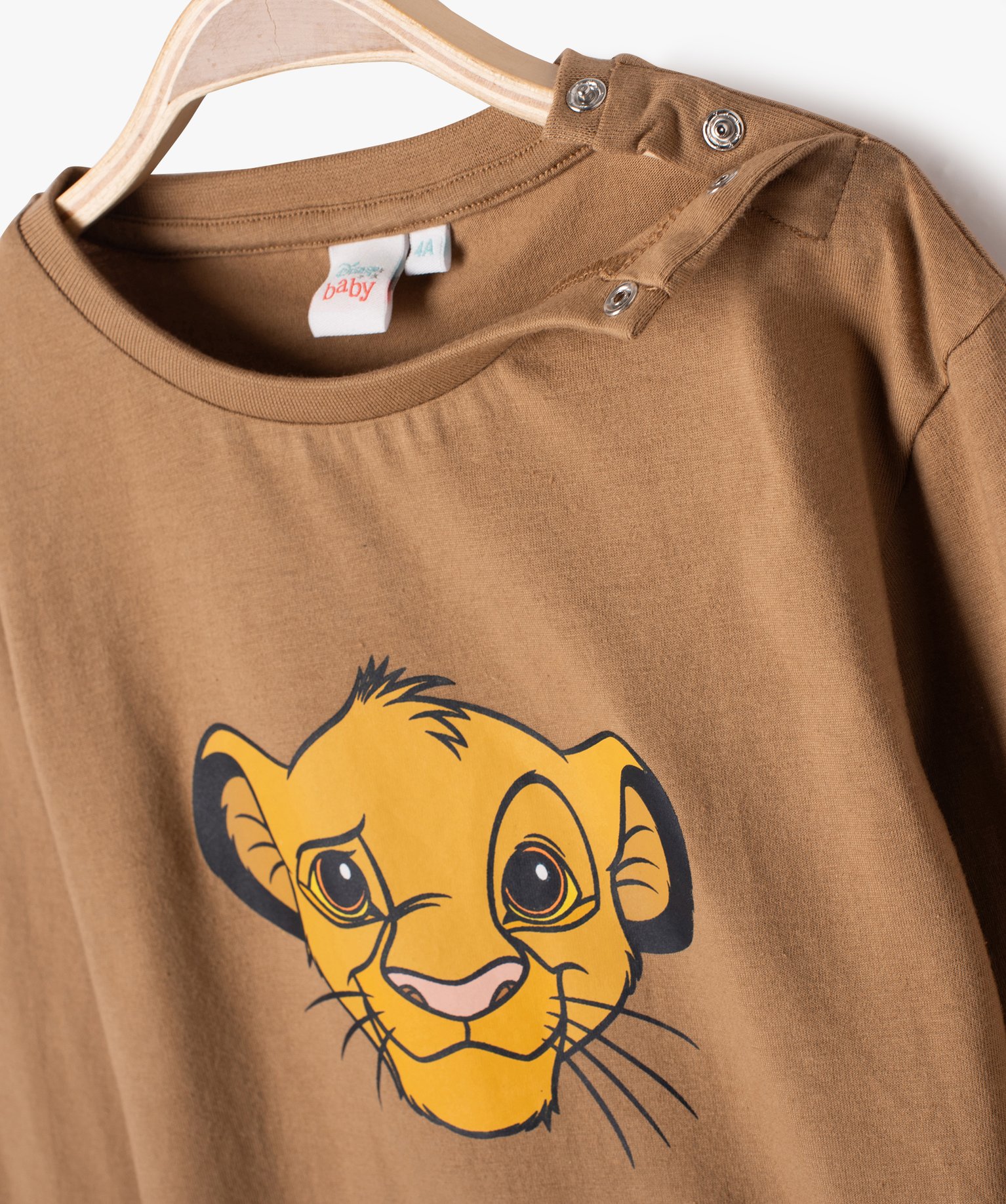Tee-shirt manches longues imprimé Le Roi Lion bébé garo... marron | GEMO