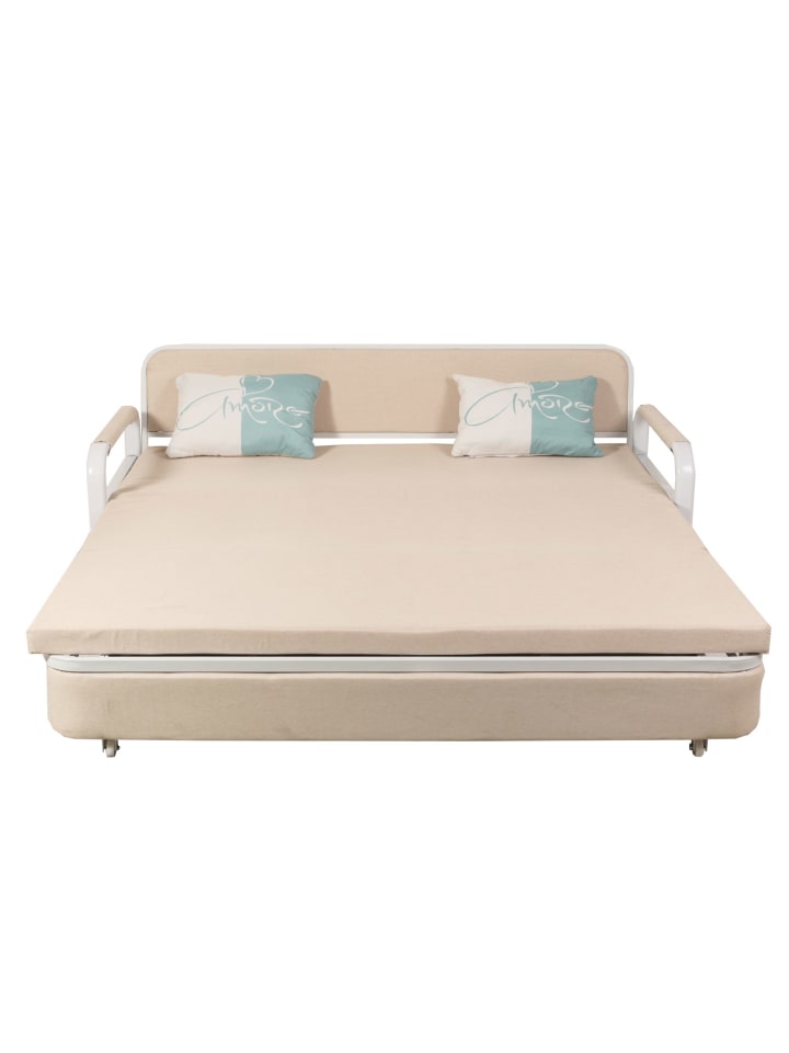 MCW Schlafsofa M83 Schlafcouch Couch Sofa, Stoff/Textil beige günstig kaufen onesize