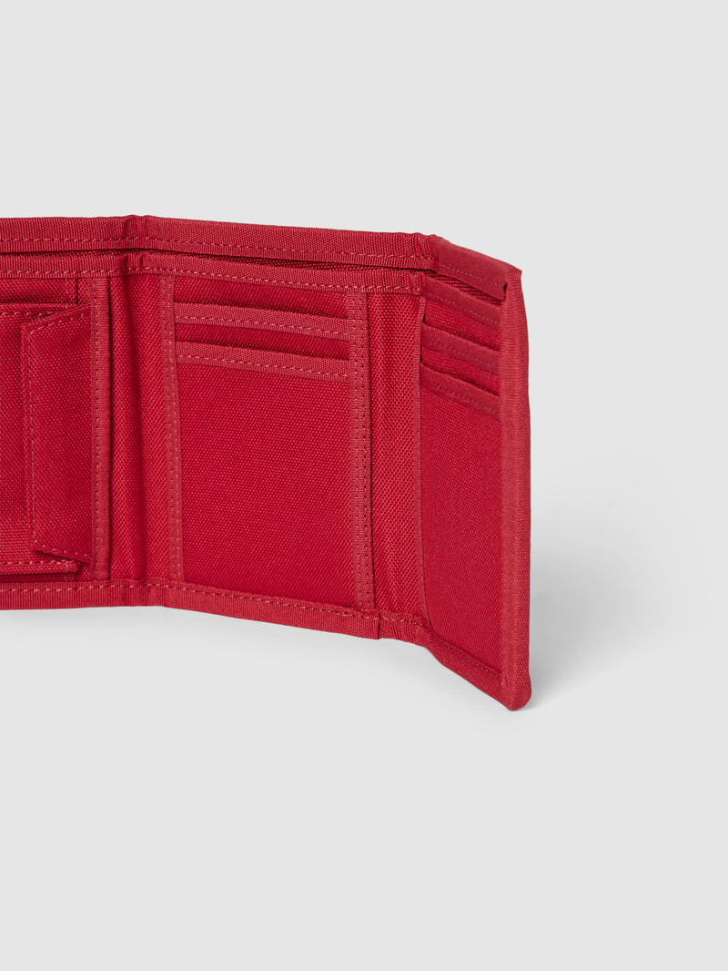 Portemonnaie mit Label-Details Modell 'Batwing' in rot