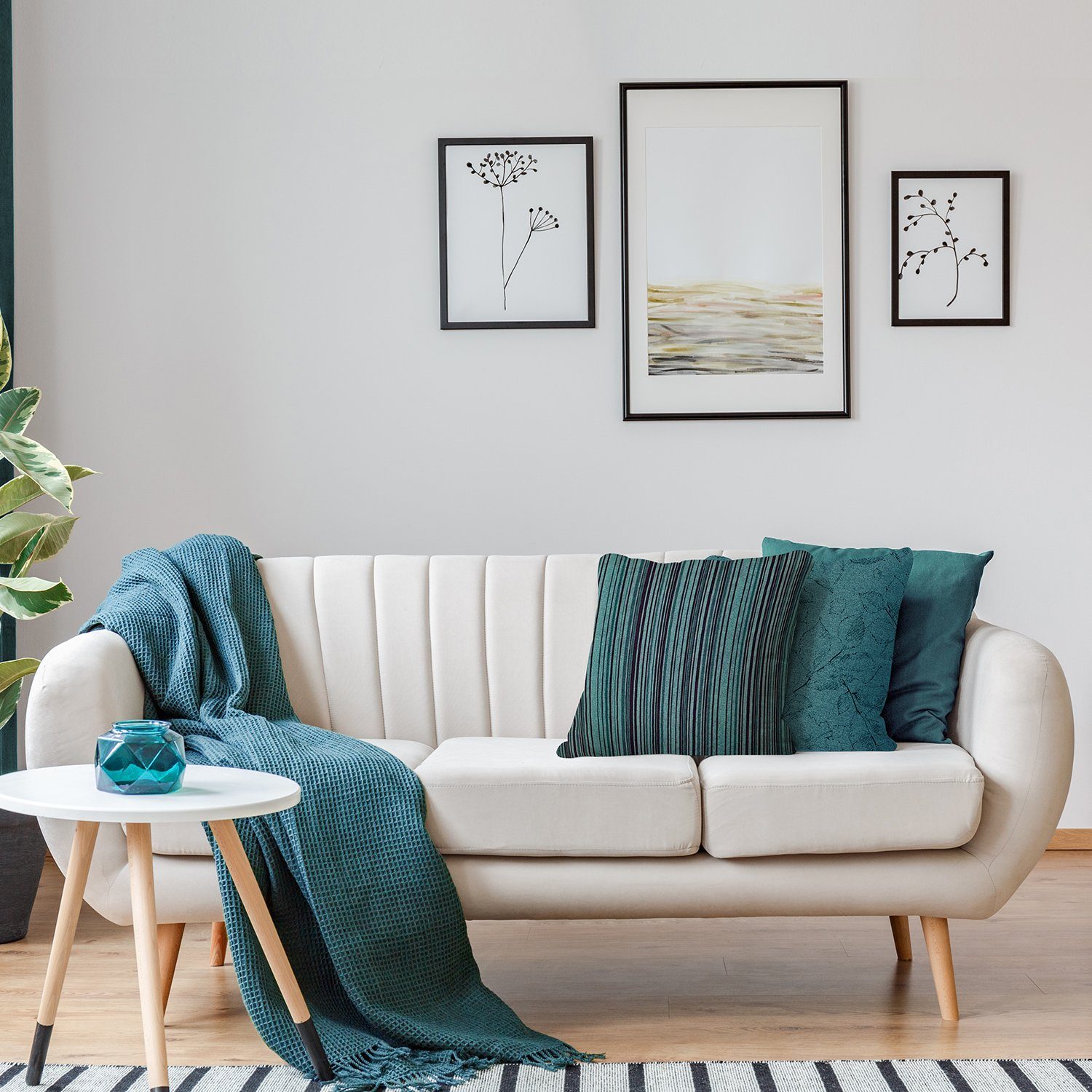 novely Dekokissen novely® 3er-SET DEKOKISSEN Couch Sofakissen Kissenbezug Füllung Zierki