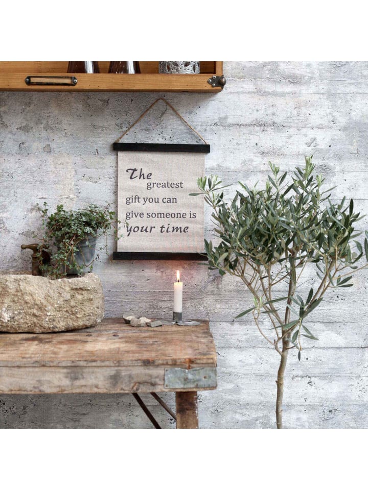 Chic Antique Leinwand Your time in Beige | Schwarz günstig kaufen onesize