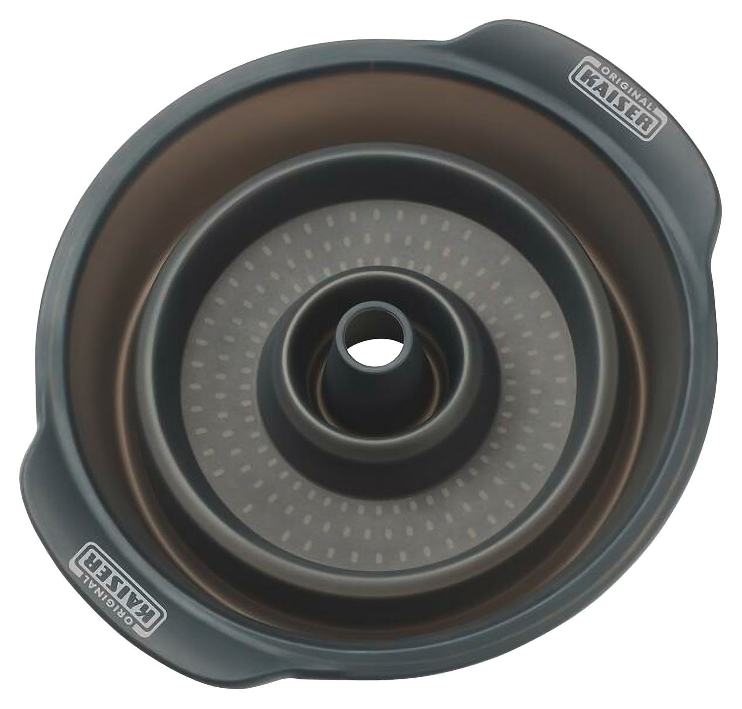 Kaiser Backformen Backblech Bundform CRISP FLEX, Schwarz, Ø 24 cm, Silikon