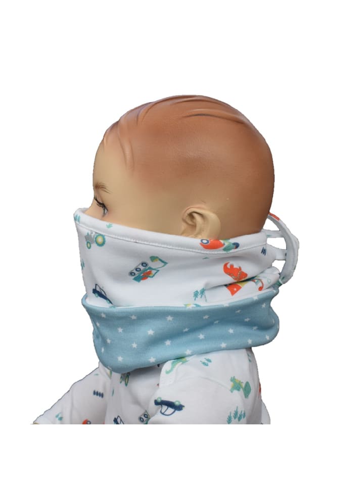 SlumberOrganix Bio Loop 3 in 1: Maske, Mütze, Schal in Blau günstig kaufen