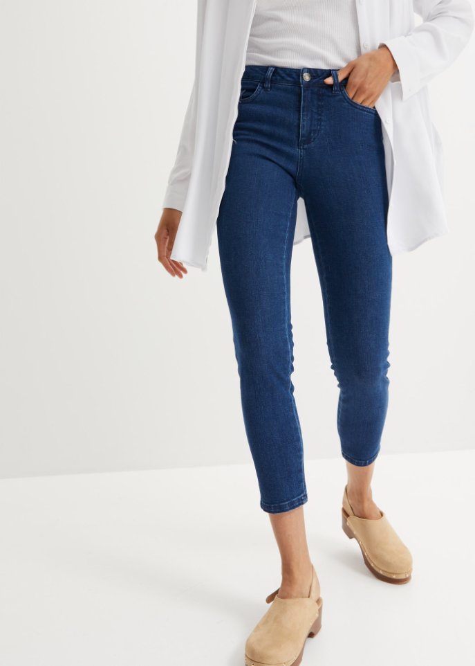 Stretch-Jeans, Skinny, knöchelfrei