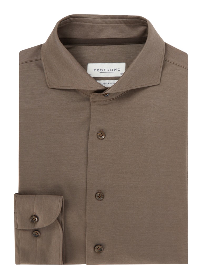 Profuomo Slim fit košulja s izrezanim ovratnikom