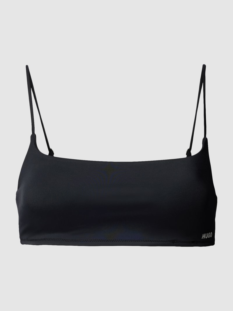Bralette mit Label-Print Modell 'Bralette Pure' in schwarz